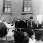 President Éamon de Valera unveiling the plaque at the home of Major John MacBride 1966