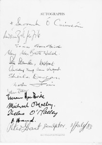 Ceremonies Booklet Signatories Page