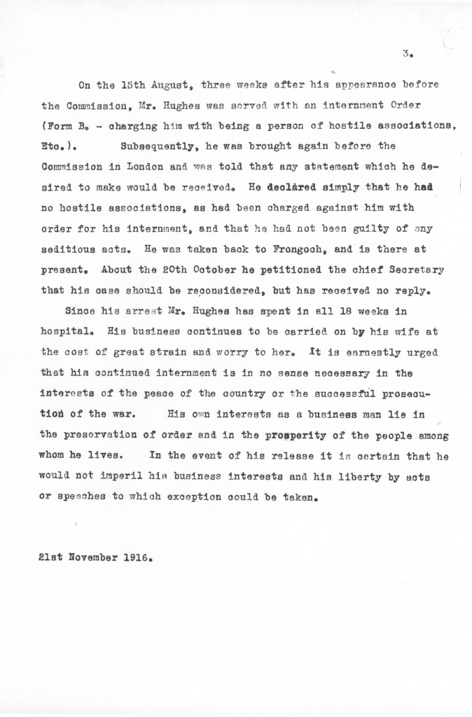 RIC Report on Charles Hughes 3-3